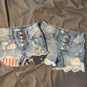 2 pairs Old Navy denim shorts